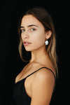 Baroque Earrings Blanco con Oro 18 K